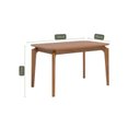 Ver imagem 3 de Mesa Ficus Natuame 77cm x 80cm x 130cm Tampo em MDF Marrom/Madeira/Cinamomo