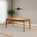 Ver imagem 1 de Mesa Ficus Natuame 77cm x 80cm x 180cm Tampo em MDF Marrom/Madeira/Cinamomo