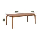 Ver imagem 3 de Mesa Ficus Natuame 77cm x100cm x 210cm Tampo em MDF Marrom/Madeira/Cinamomo