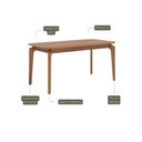 Ver imagem 4 de Mesa Ficus Natuame 77cm x 80cm x 160cm Tampo em MDF Marrom/Madeira/Cinamomo