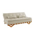 Ver imagem 2 de Sofá Cama para Sala de Estar Ref 42 - 2504-B Capri Bege
