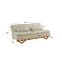 Ver imagem 3 de Sofá Cama para Sala de Estar Ref 42 - 2504-B Capri Bege