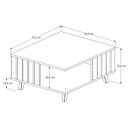 Ver imagem 4 de Mesa de Centro Ripada Pés em Madeira Maciça Açaí 33x70x60 Cm
