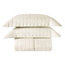 Ver imagem 1 de Kit Cobre Leito Casal Queen Size 3 Peças Matelado Cama 300 Fios Porta Travesseiro Matelado Marfim