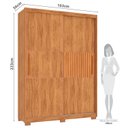 Ver mais imagens de Guarda-roupa Dublin 2 Portas Deslizantes 3 Gavetas Internas