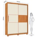 Ver imagem 7 de Guarda-roupa Dublin 2 Portas Deslizantes 3 Gavetas Internas