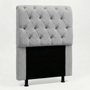 Ver imagem 1 de Cabeceira Cama Box Solteiro Sarah 90cm com Frame Bouclê Cinza Claro - Desk Design