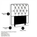 Ver imagem 3 de Cabeceira Cama Box Solteiro Sarah 90cm com Frame Bouclê Cinza Claro - Desk Design