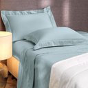 Ver imagem 4 de Jogo de Cama Solteiro 3 Peças Altenburg Algodão Lux 200 Fios Azul Etienne