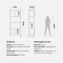 Ver imagem 3 de Estante Decorativa Voss 0.75 198cm X 75cm