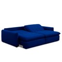 Ver imagem 2 de Sofá Bipartido 250cm Retrátil Reclinável Almofadas Caixa Zero Sydney Veludo Azul G93 - Gran Belo
