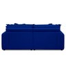 Sofá Bipartido 250cm Retrátil Reclinável Almofadas Caixa Zero Sydney Veludo Azul G93 - Gran Belo - 7