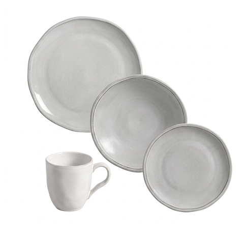 Aparelho de Jantar Porto Brasil 16 Peças Cerâmica Daily Snow - 4 Pessoas Stoneware Branco Neve