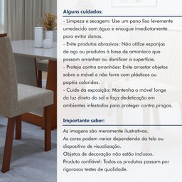 Conjunto Sala de Jantar Mesa Tampo de Vidro/mdf 6 Cadeiras Apogeu - 18