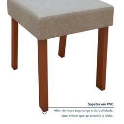 Conjunto Sala de Jantar Mesa Tampo de Vidro/mdf 6 Cadeiras Apogeu - 12