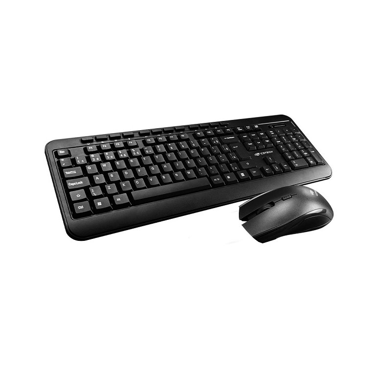 Kit Teclado e Mouse sem Fio K-w60bk C3 Tech Kit Teclado e Mouse sem Fio K-w60bk C3 Tech