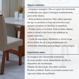 Conjunto Sala de Jantar Mesa 170x90cm Tampo Mdf/vidro com 6 Cadeiras Apogeu - 18