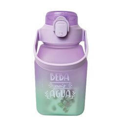 Garrafa D'Agua 1,5L Colorida De Plástico Com Alça e Adesivos Para Decorar:Laranja - 3