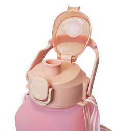 Garrafa D'Agua 1,5L Colorida De Plástico Com Alça e Adesivos Para Decorar:Laranja - 5
