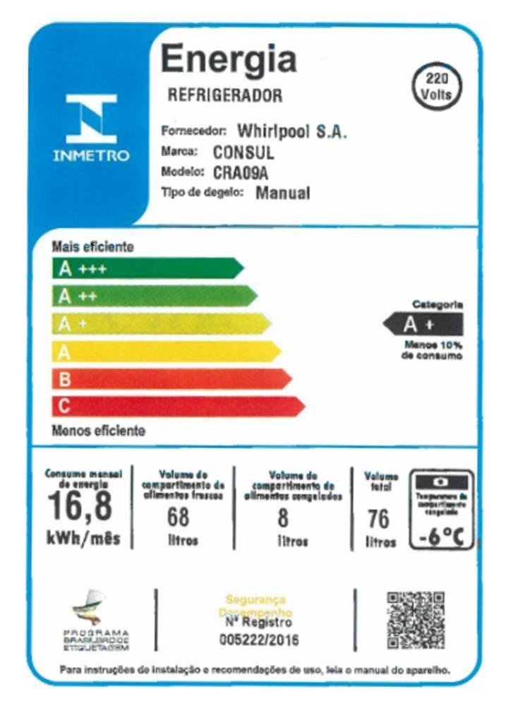 Frigobar Consul Retrô Edição Especial 76 Litros Branco Marfim - CRA09AA 220V - 6