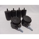 Ver imagem 6 de Pés 6,5cm Madeira 4x2 Trava Preto Cama Box Baú Solteiro P63