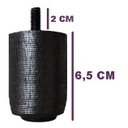 Ver imagem 2 de Pés 6,5cm Madeira 4x2 Trava Preto Cama Box Baú Solteiro P63