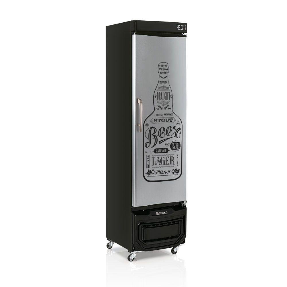 Menor preço em Cervejeira Porta Adesivada Grb23egw Gelopar Refrigerador Slim 228 Litros Inox 220v