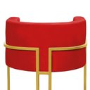 Ver imagem 4 de Kit 2 Poltronas Decorativa Nayara Base Ferro Dourado Twdecora Suede