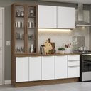 Ver imagem 1 de Armário de Cozinha Completa 190cm Veludo Lux Madesa Rustic Branco