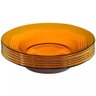 Jogo Prato Fundo Sopa 10 Pessoas 10 Peças Âmbar em Vidro 22,5cm - 3