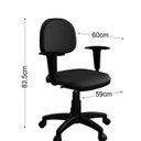 Ver imagem 3 de Cadeira Giratória Martiflex Internauta Secretaria com Braço - N3908pt25pt