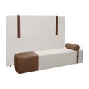 Ver imagem 1 de Kit Cabeceira Pietro e Recamier Diamante King Size 195cm Bouclê Facto - Sofa Store:bouclê Bege Marfi