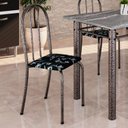 Ver imagem 3 de Kit 4 Cadeiras Tubular Ane B 89x37x42 cm Prata/Preto/Mart