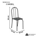 Ver imagem 4 de Kit 4 Cadeiras Tubular Ane B 89x37x42 cm Prata/Preto/Mart