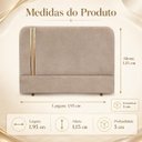 Ver imagem 4 de Cabeceira Glória Estofada Boucle com Detalhe Dourado King Bege