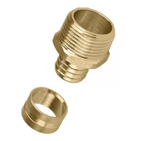 Conector Fixa Macho Pex Água 20x1/2" Kit C/ 6 - Emmeti