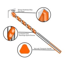 Broca De Torção Triangular Multifuncional Fura Tudo 8mm - 3