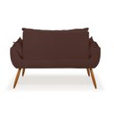 Ver imagem 3 de Sofá Opala Namoradeira para Sala – Balaqui Decor Cor:Marrom