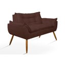 Ver imagem 1 de Sofá Opala Namoradeira para Sala – Balaqui Decor Cor:Marrom