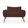 Sofá Opala Namoradeira para Sala – Balaqui Decor Cor:Marrom - 2