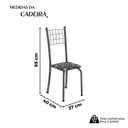 Ver imagem 4 de Kit 4 Cadeiras Tubular Dany 95x37x40 cm Prata/Preto/Mart