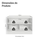 Ver imagem 2 de Balcão Gabinete de Pia 120 Cm 2 Portas (sem Tampo) Branco/cinza Lux Madesa Branco/cinza
