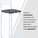 Ver imagem 4 de Kit com 2 Banquetas Tubular Iza 36cm x 41cm x 91cm Branco/Preto