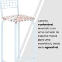 Ver imagem 4 de Kit com 2 Banquetas Tubular Iza 36cm x 41cm x 96cm Branco/Bege
