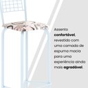 Ver imagem 4 de Kit com 2 Banquetas Tubular Iza 36cm x 41cm 96cm Branco/Arabesco