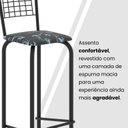 Ver imagem 4 de Kit com 2 Banquetas Tubular Iza 96x36x41 cm Preto