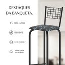 Ver imagem 7 de Kit com 2 Banquetas Tubular Iza 96x36x41 cm Preto