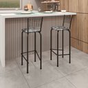 Ver imagem 2 de Kit com 2 Banquetas Tubular Iza 96x36x41 cm Preto