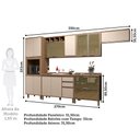 Ver imagem 4 de Cozinha Completa 6 Peças com Espaço para Micro-ondas e Tampo 350cm Lari Luciane Móveis