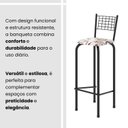 Ver imagem 5 de Kit com 2 Banquetas Tubular Iza 96x36x41 cm Preto